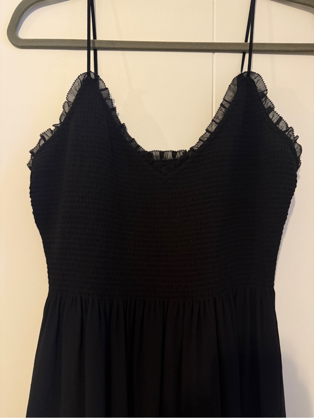 Aritzia Wilfred Black Lace-Trim Midi Dress - Picture 4 of 4